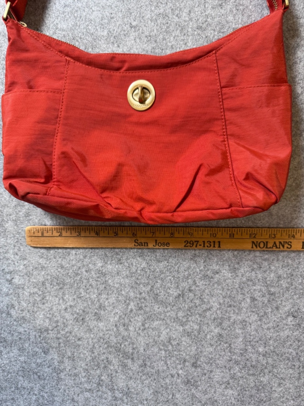 🧡 Baggallini Orange Crossbody Organizer Bag Lightweight Travel Purse - Picture 12 of 14